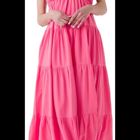 FREE THE ROSE Elegant Pink Sleeveless Dress,Sise XS - Picture 2 of 8
